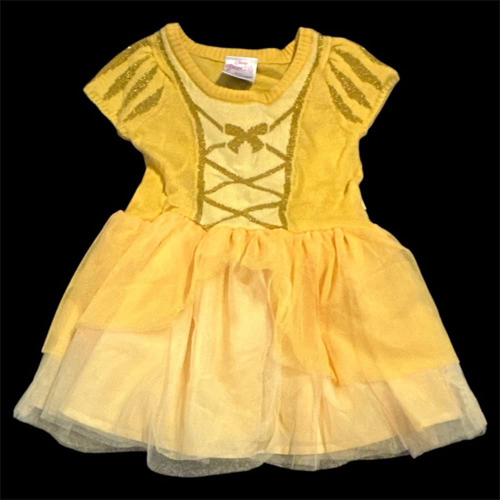 Disney belle beauty and the beast cosplay dress 18M NWT knit top Halloween